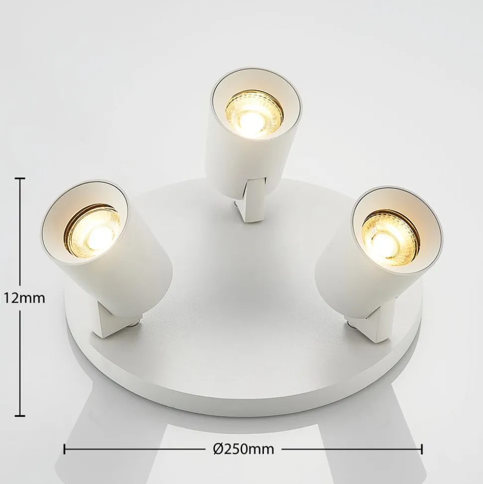 Arcchio Iavo plafondspot, rond, 3-lamps, wit