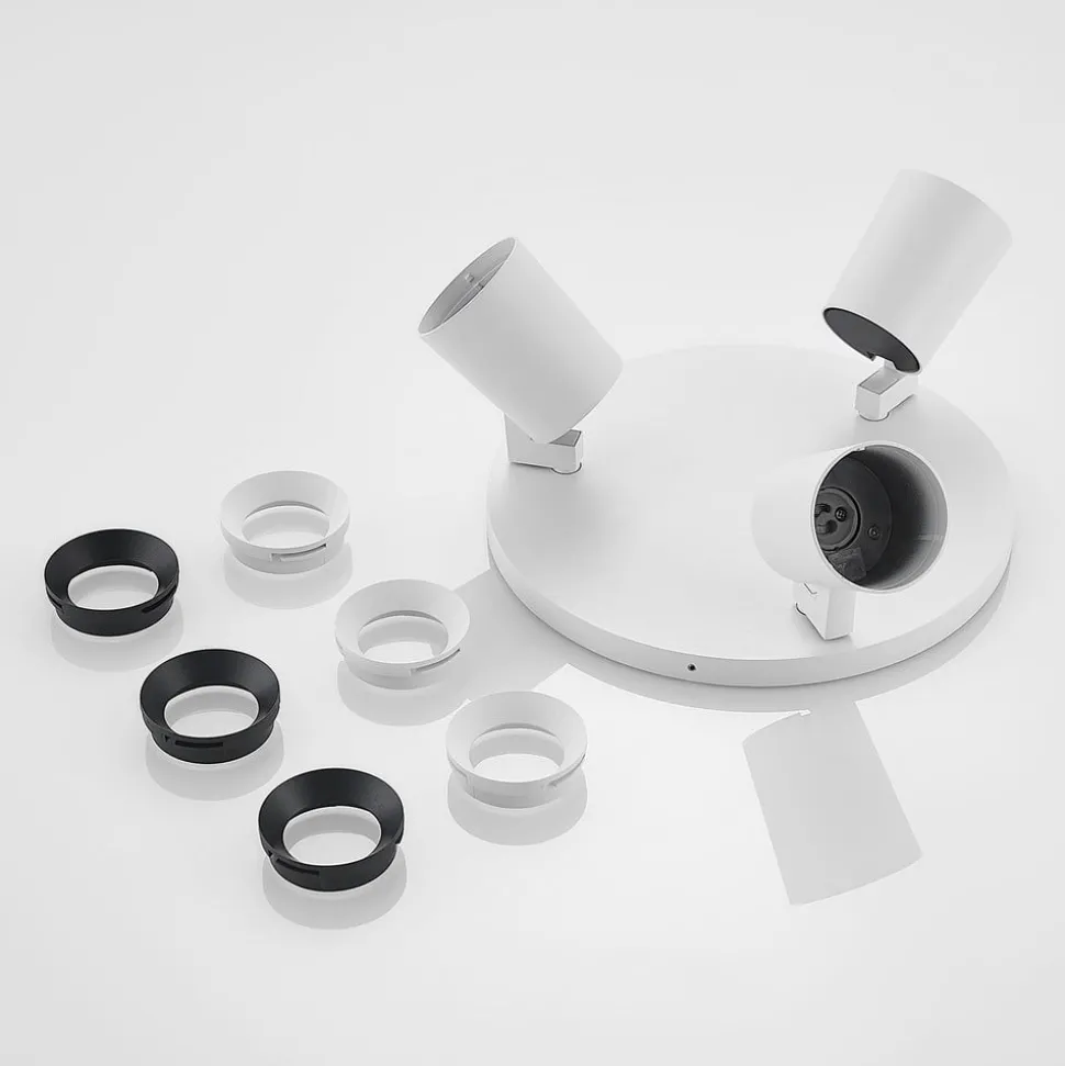 Arcchio Iavo plafondspot, rond, 3-lamps, wit