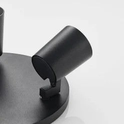 Arcchio Iavo plafondspot, rond, 3-lamps, zwart