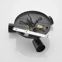 Arcchio Iavo plafondspot, rond, 3-lamps, zwart