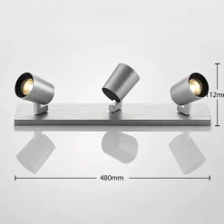 Arcchio Iavo plafondspot, hoekig, alu, 3-lamps