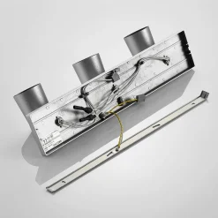 Arcchio Iavo plafondspot, hoekig, alu, 3-lamps