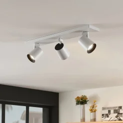 Arcchio Iavo plafondspot, hoekig, wit, 3-lamps