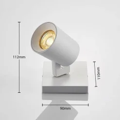 Arcchio Iavo spot, hoekig, wit, 1-lamp