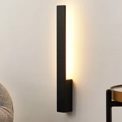 Arcchio Ivano LED wandlamp, 42,5 cm, zwart, metaal