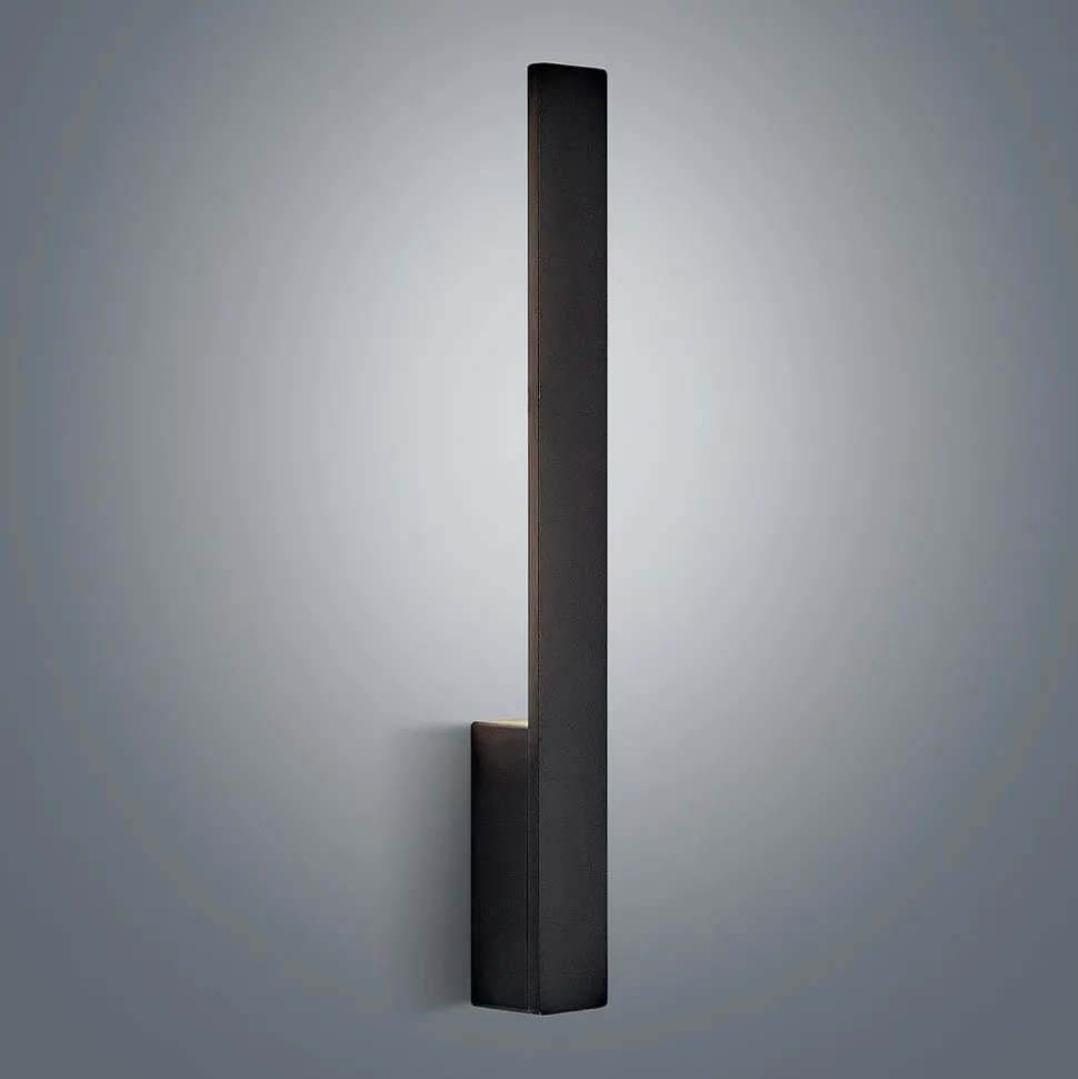 Arcchio Ivano LED wandlamp, 42,5 cm, zwart, metaal