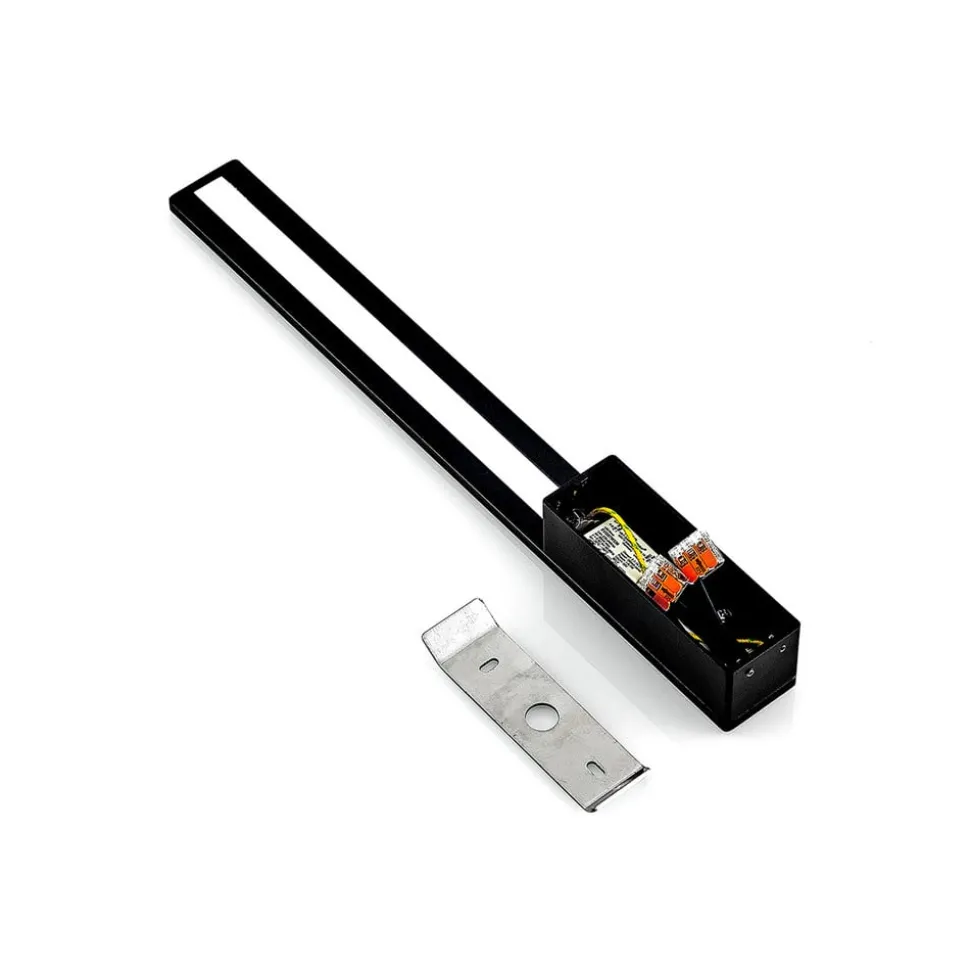 Arcchio Ivano LED wandlamp, 42,5 cm, zwart, metaal