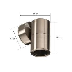 Arcchio Kalel buitenwandlamp, 1-lamp V4A roestvrij staal