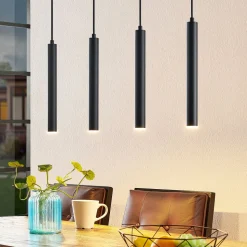 Arcchio Kammeron LED hanglamp, zwart, metaal, 80 cm