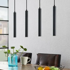 Arcchio Kammeron LED hanglamp, zwart, metaal, 80 cm