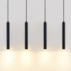 Arcchio Kammeron LED hanglamp, zwart, metaal, 80 cm
