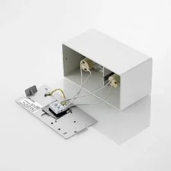 Arcchio Kubika downlight, 19 cm, wit, 2-lamps, metaal