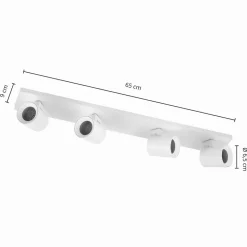 Arcchio Lavo plafondspot 4-lamps wit