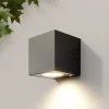 Arcchio LED buiten wandlamp Tassnim, 12 cm, antraciet, IP65
