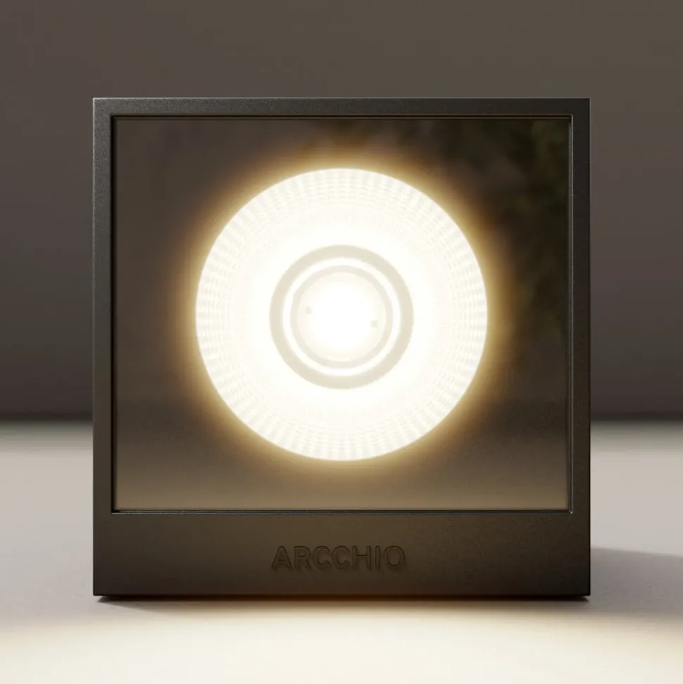 Arcchio LED buiten wandlamp Tassnim, 12 cm, antraciet, IP65