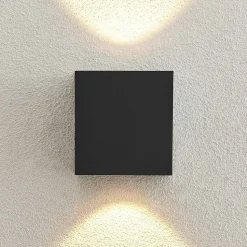 Arcchio LED buiten wandlamp Tassnim, 12 cm, antraciet, IP65