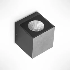 Arcchio LED buiten wandlamp Tassnim, 12 cm, antraciet, IP65