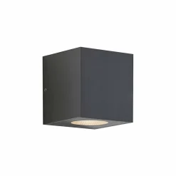 Arcchio LED buiten wandlamp Tassnim, 12 cm, antraciet, IP65