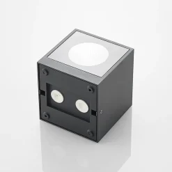 Arcchio LED buiten wandlamp Tassnim, 12 cm, antraciet, IP65