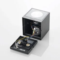 Arcchio LED buiten wandlamp Tassnim, 12 cm, antraciet, IP65