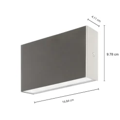 Arcchio LED buiten wandlamp Karline, 1060 lm, roestvrij staal, IP65