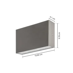 Arcchio LED buiten wandlamp Karline, 1060 lm, roestvrij staal, IP65