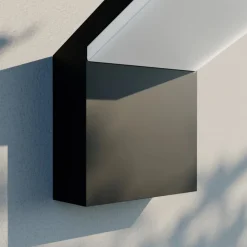 Arcchio LED buiten wandlamp Yolena, antraciet, aluminium, 21cm