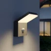 Arcchio LED buiten wandlamp Yolena, sensor, antraciet, aluminium