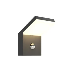 Arcchio LED buiten wandlamp Yolena, sensor, antraciet, aluminium