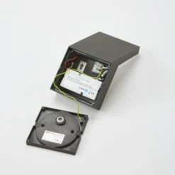 Arcchio LED buiten wandlamp Yolena, sensor, antraciet, aluminium