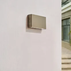 Arcchio LED buiten wandlamp Karline, 530 lm, roestvrij staal, IP65