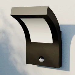 Arcchio LED buiten wandlamp Advik, antraciet, IP54, sensor