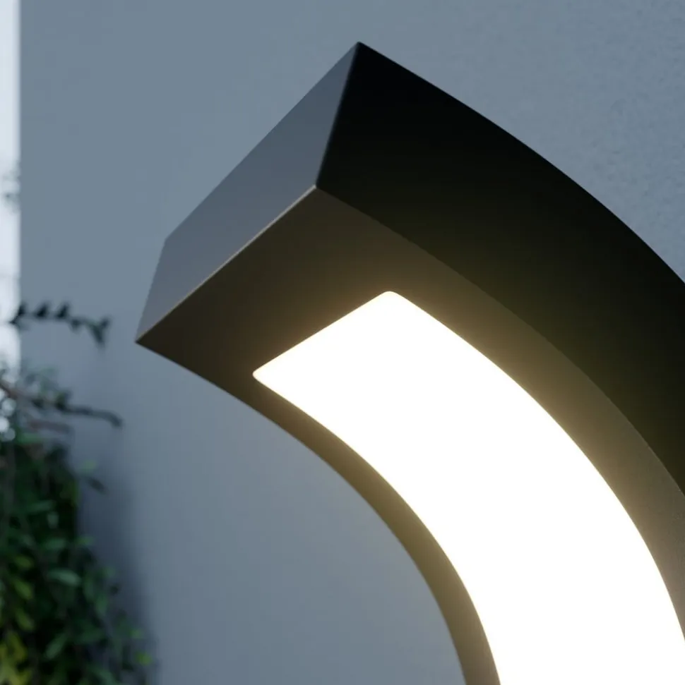 Arcchio LED buiten wandlamp Advik, antraciet, IP54, sensor