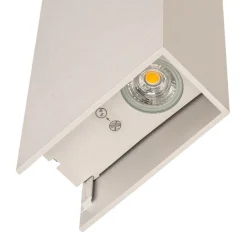 Arcchio LED buiten wandlamp Brinja, wit, metaal, IP65