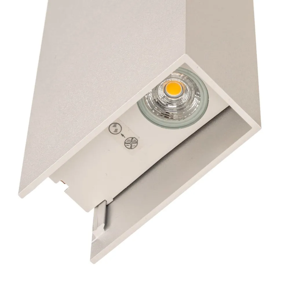Arcchio LED buiten wandlamp Brinja, wit, metaal, IP65
