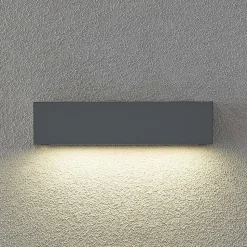Arcchio LED buitenwandlamp Lengo, CCT, 25 cm, 1-lamp, grijs