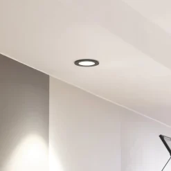 Arcchio LED downlight Aryx, zwart, 4.000K