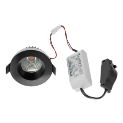 Arcchio LED downlight Aryx, zwart, 2.700K