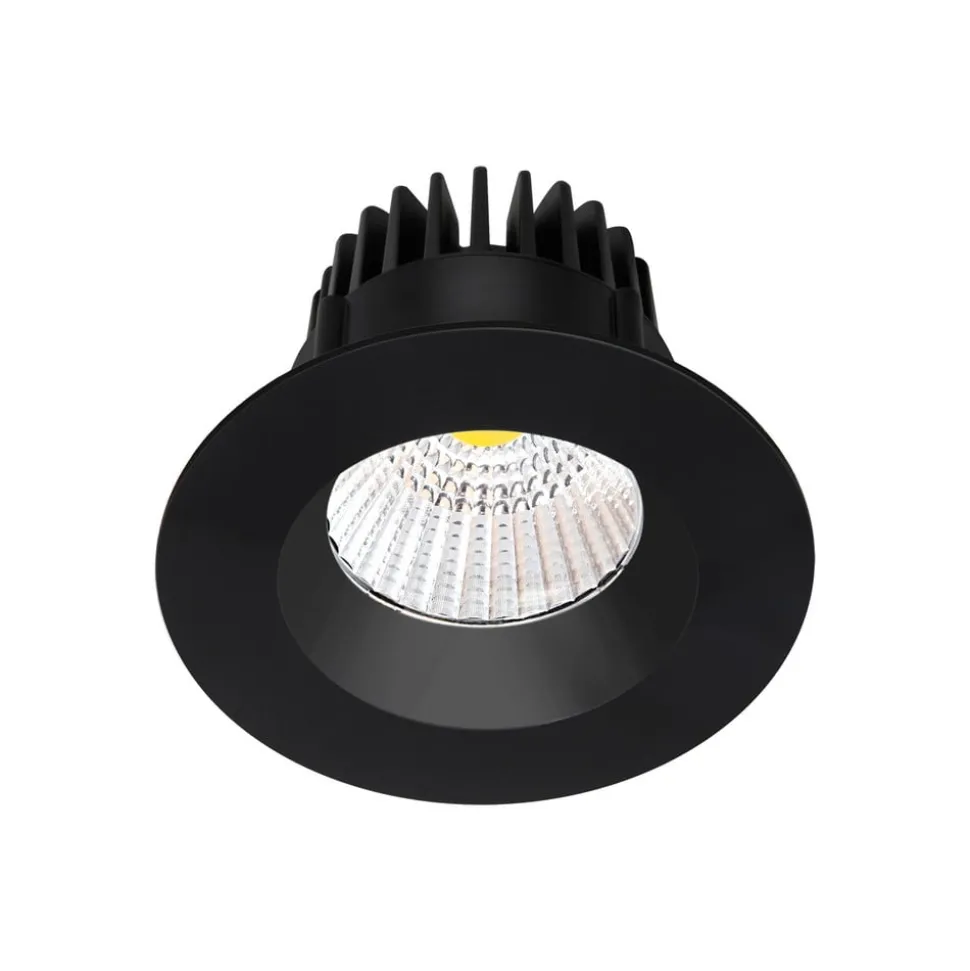 Arcchio LED downlight Aryx, zwart, 3.000K