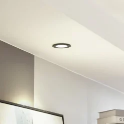 Arcchio LED downlight Aryx, zwart, 3.000K