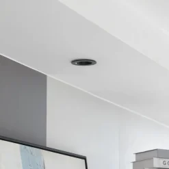 Arcchio LED downlight Aryx, zwart, 3.000K