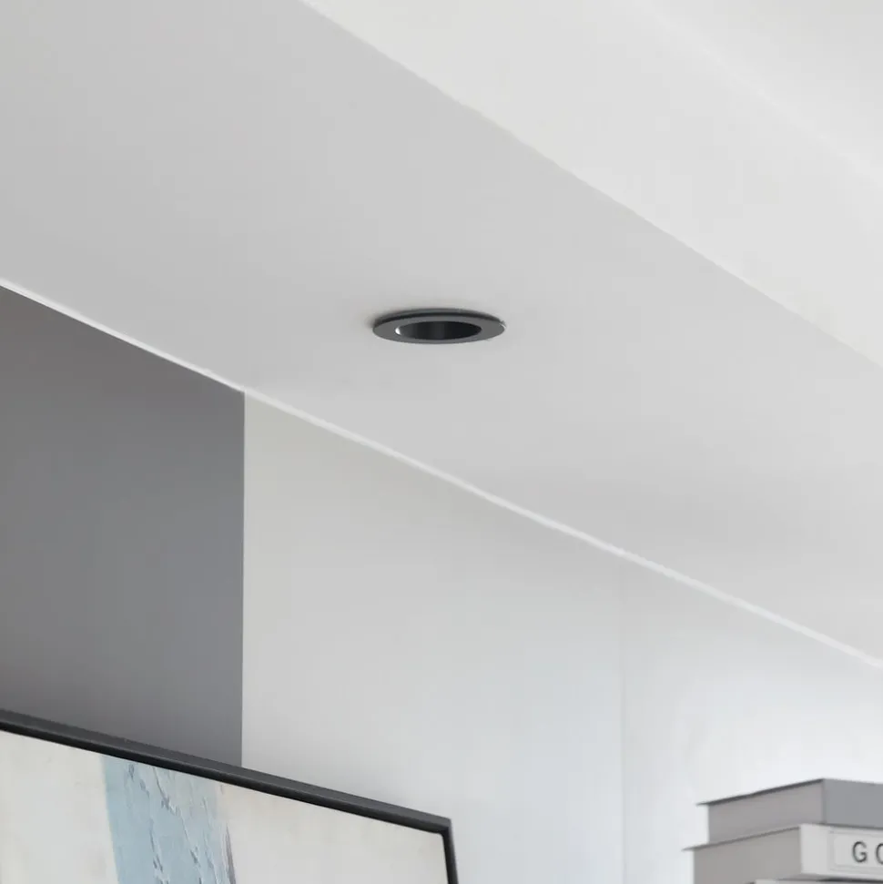 Arcchio LED downlight Aryx, zwart, 3.000K