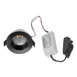Arcchio LED downlight Aryx, zwart, 3.000K