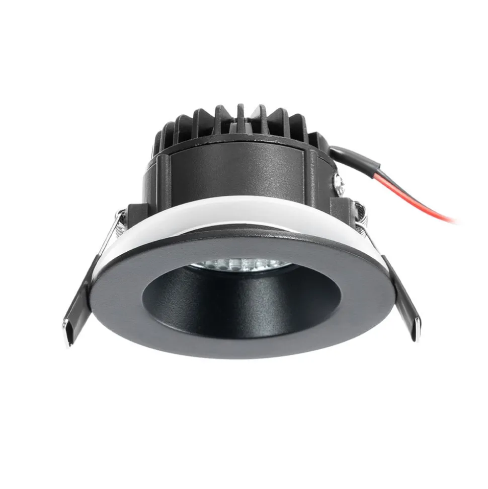 Arcchio LED downlight Aryx, zwart, 3.000K