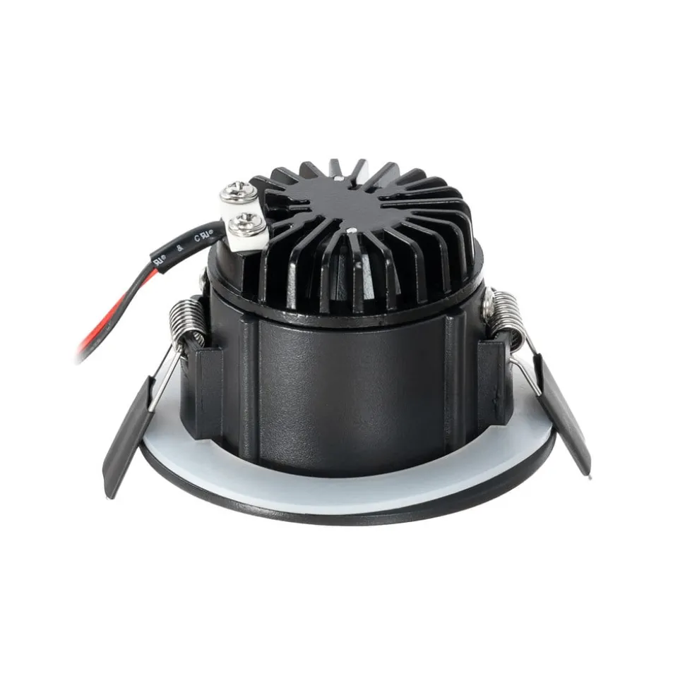 Arcchio LED downlight Aryx, zwart, 3.000K