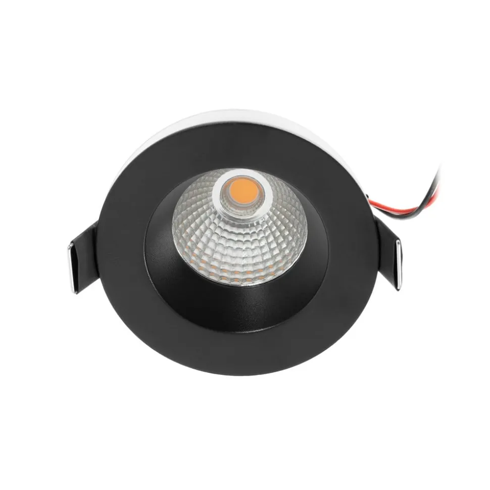 Arcchio LED downlight Aryx, zwart, 3.000K