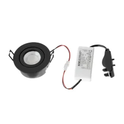 Arcchio LED downlight Eliar rond zwart CCT zwenkbaar