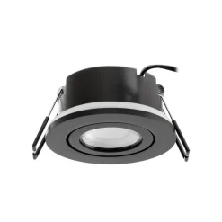 Arcchio LED downlight Eliar rond zwart CCT zwenkbaar