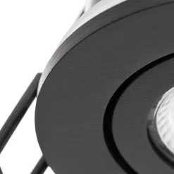 Arcchio LED downlight Eliar rond zwart CCT zwenkbaar