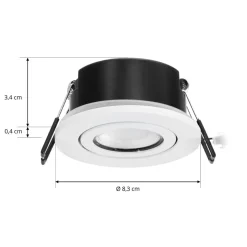 Arcchio LED downlight Eliar rond wit CCT zwenkbaar